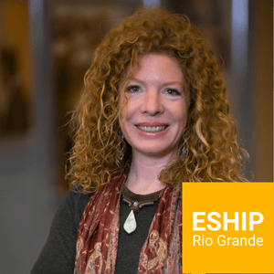 Erin Ortigoza with ESHIP Rio Grande logo