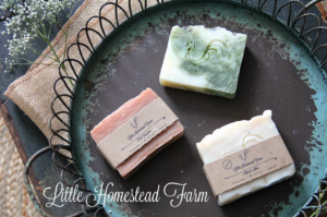 Homemade soaps on a dish