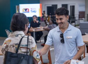 Two people shaking hands